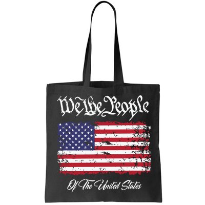 US Constitution We The People With Distressed Flag Bag
