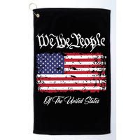 US Constitution We The People With Distressed Flag Golf Towel