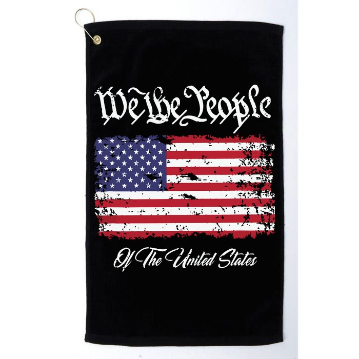US Constitution We The People With Distressed Flag Golf Towel