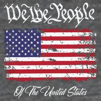 US Constitution We The People With Distressed Flag T-Shirt