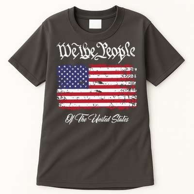 US Constitution We The People With Distressed Flag Tall T-Shirt