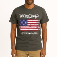 US Constitution We The People With Distressed Flag Tall T-Shirt