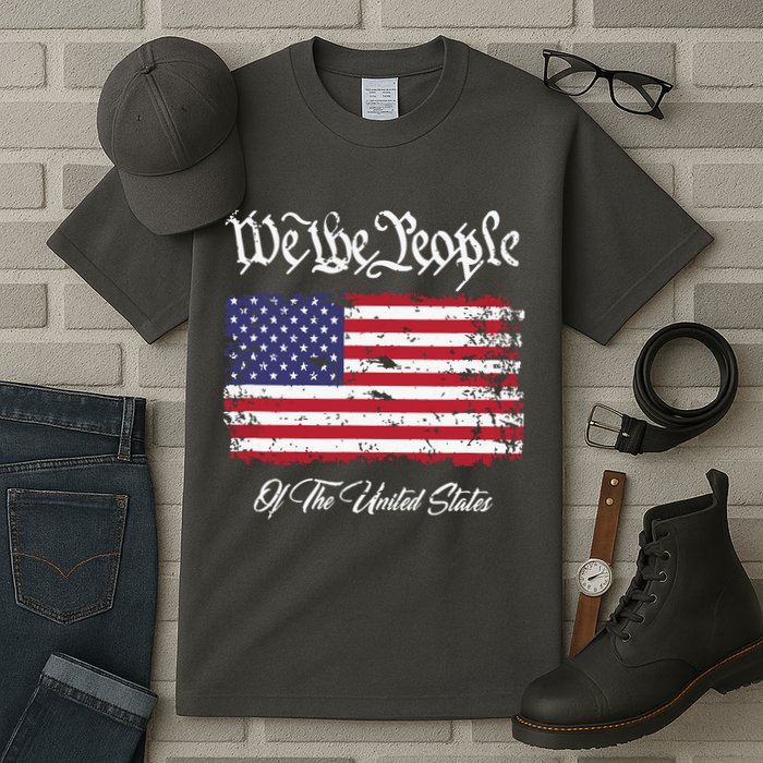 US Constitution We The People With Distressed Flag Tall T-Shirt