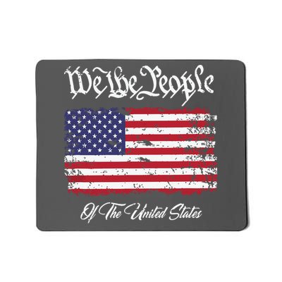 US Constitution We The People With Distressed Flag Mousepad