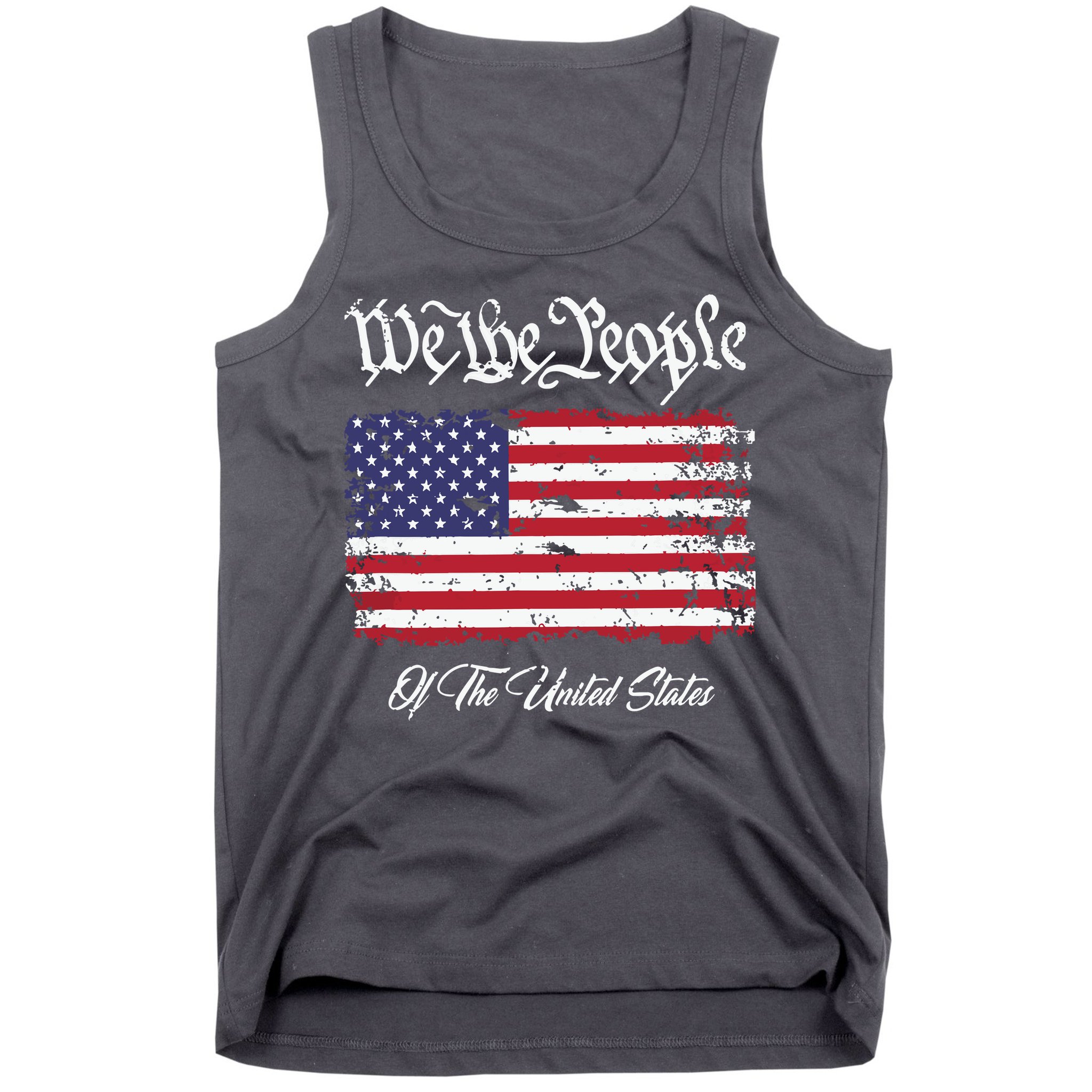 US Constitution We The People With Distressed Flag Tank Top