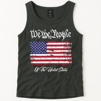 US Constitution We The People With Distressed Flag Tank Top