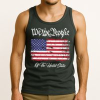 US Constitution We The People With Distressed Flag Tank Top