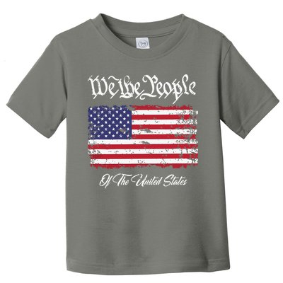 US Constitution We The People With Distressed Flag Toddler T-Shirt
