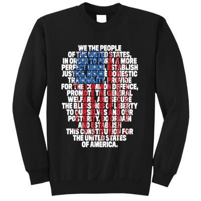 US Constitution We The People With Vintage Flag Sweatshirt