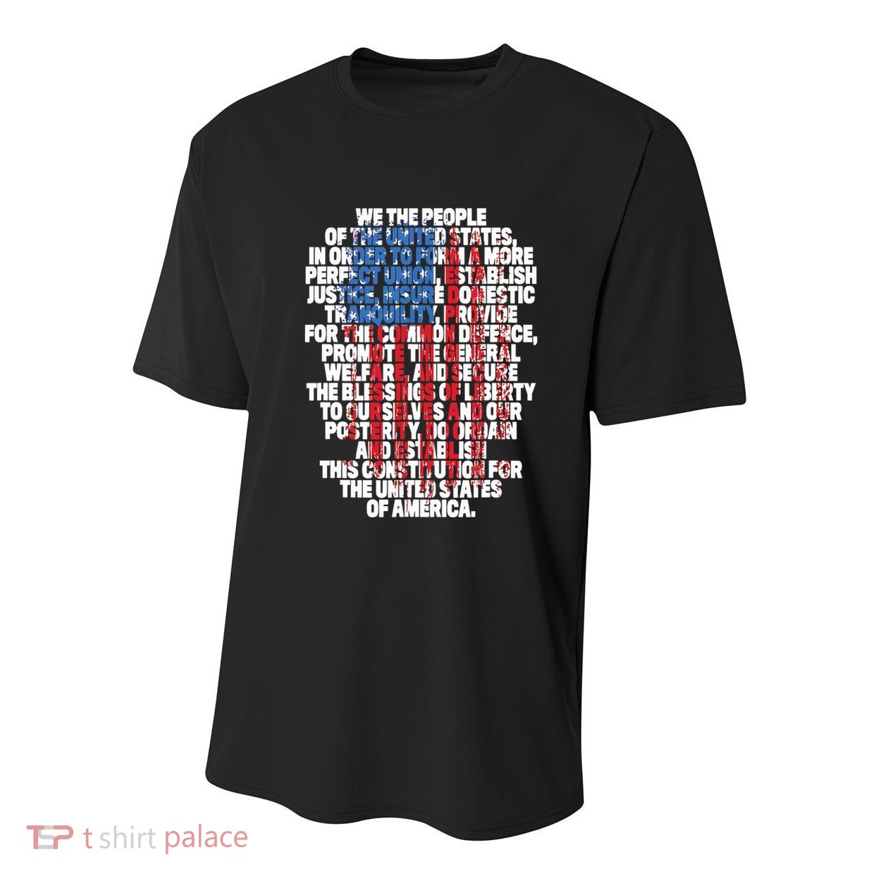 US Constitution We The People With Vintage Flag Youth Performance Sprint T-Shirt