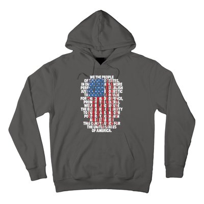 US Constitution We The People With Vintage Flag Hoodie