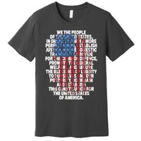 US Constitution We The People With Vintage Flag Premium T-Shirt