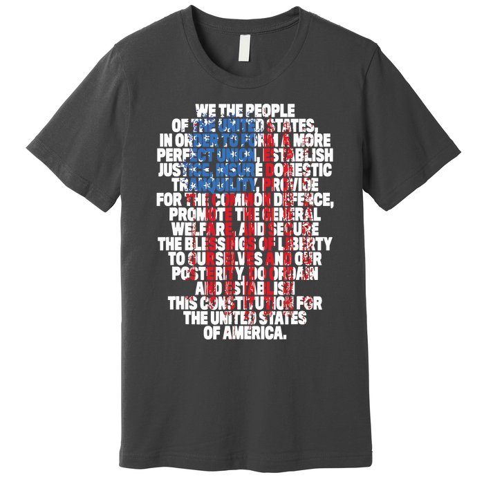 US Constitution We The People With Vintage Flag Premium T-Shirt