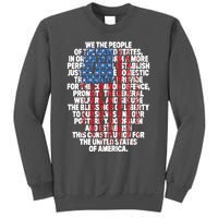 US Constitution We The People With Vintage Flag Tall Sweatshirt