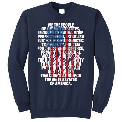 US Constitution We The People With Vintage Flag Sweatshirt