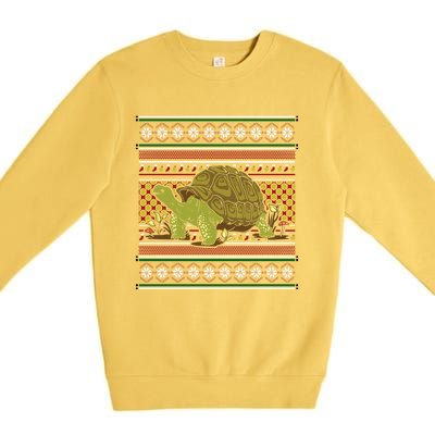 Ugly Christmas Xmas Holiday Santa Claus Party Turtle Great Gift Premium Crewneck Sweatshirt