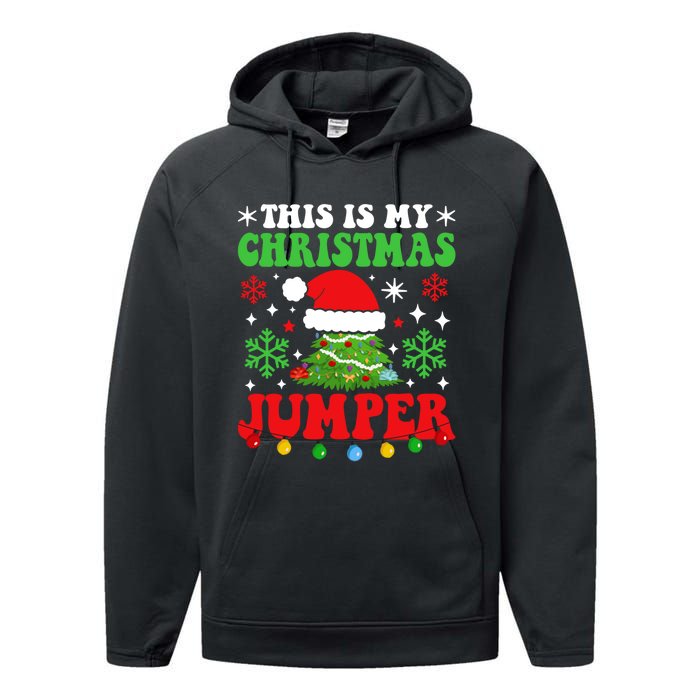 Ugly Christmas Xmas Party This Is My Christmas Jumper Gift Performance Fleece Hoodie