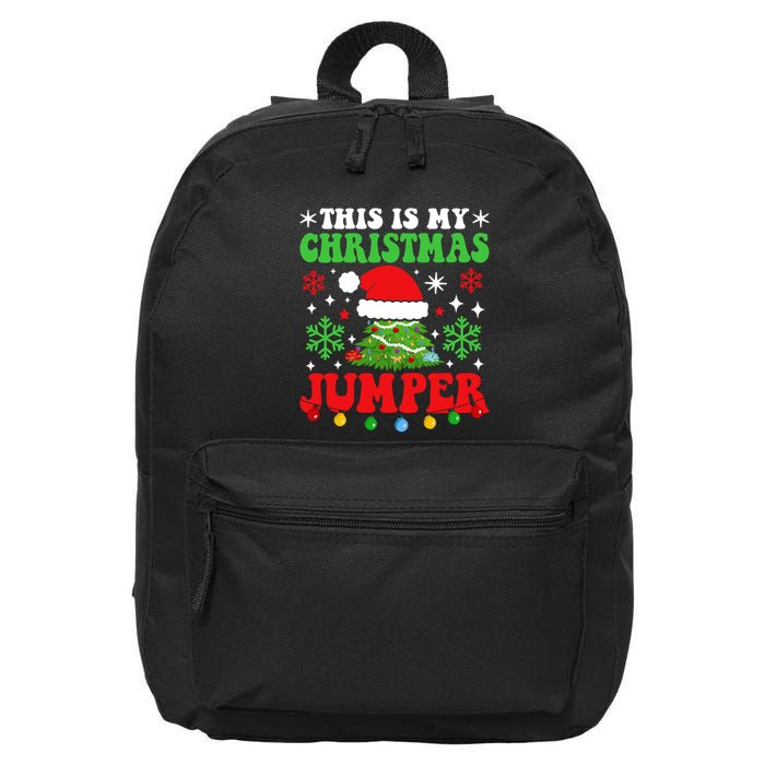 Ugly Christmas Xmas Party This Is My Christmas Jumper Gift 16 in Basic Backpack