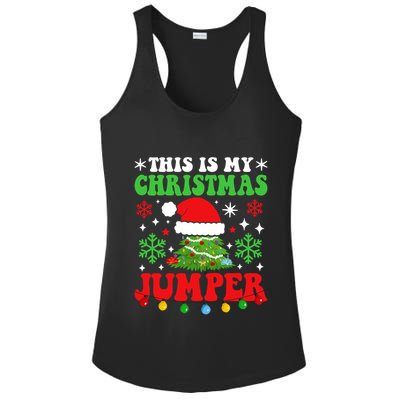 Ugly Christmas Xmas Party This Is My Christmas Jumper Gift Ladies PosiCharge Competitor Racerback Tank