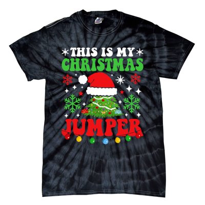 Ugly Christmas Xmas Party This Is My Christmas Jumper Gift Tie-Dye T-Shirt