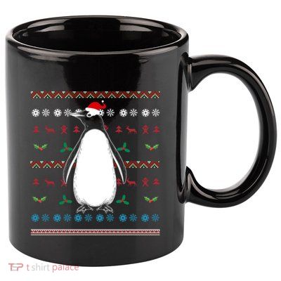 Ugly Christmas Zoo Animal Lover Merry Xmas Antarctic Penguin Great Gift 11oz C Handle Ceramic Mug
