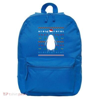 Ugly Christmas Zoo Animal Lover Merry Xmas Antarctic Penguin Great Gift 16 in Basic Backpack