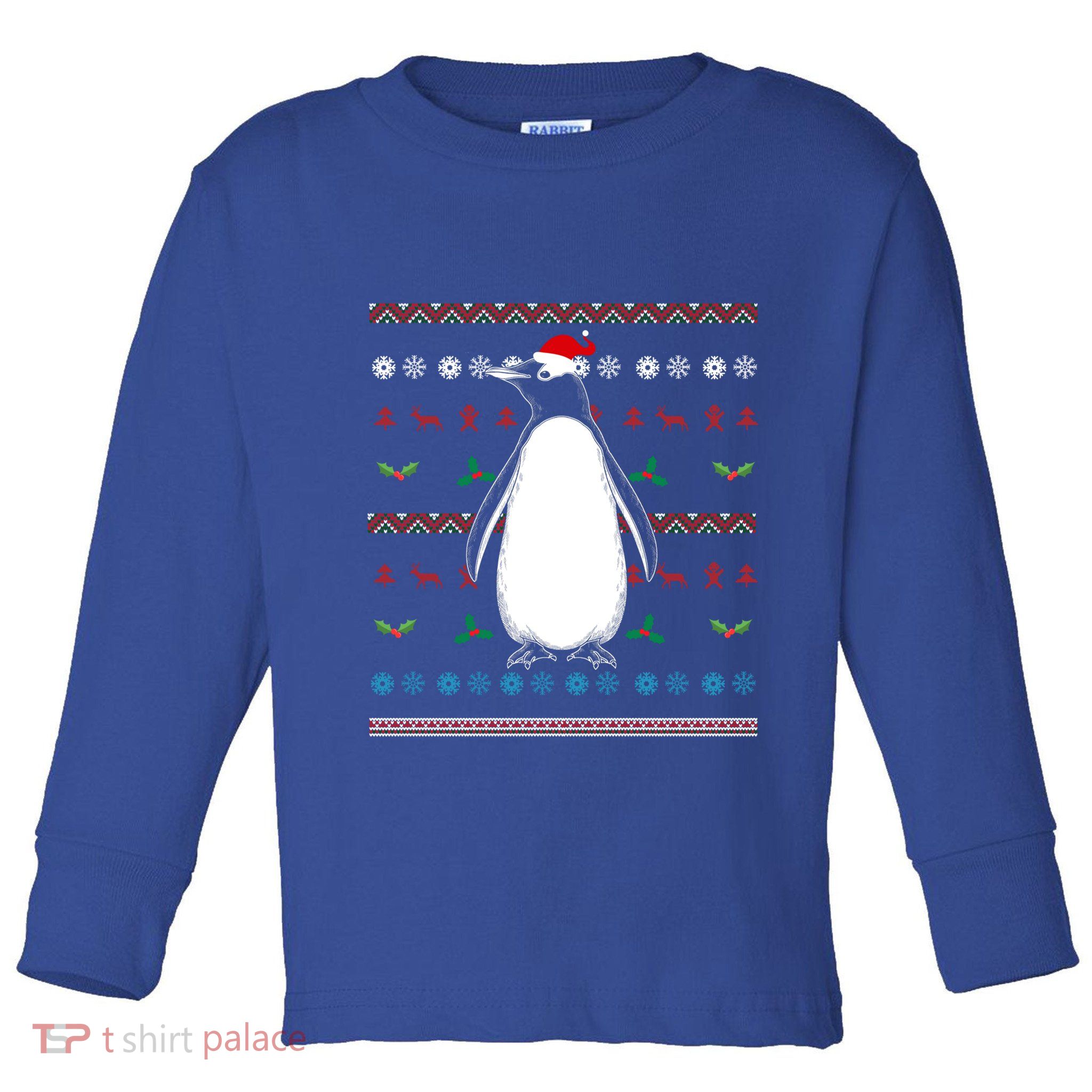 Ugly Christmas Zoo Animal Lover Merry Xmas Antarctic Penguin Great Gift Toddler Long Sleeve Shirt