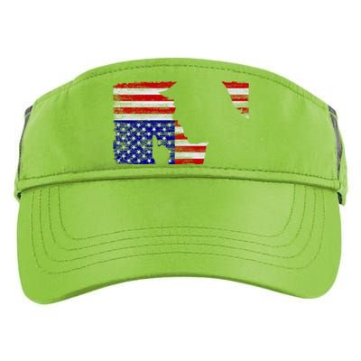 Upside Down American Flag President Donald Trump Gift Adult Drive Performance Visor