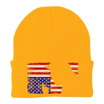 Upside Down American Flag President Donald Trump Gift Knit Cap Winter Beanie