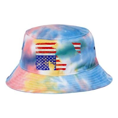 Upside Down American Flag President Donald Trump Gift Tie Dye Newport Bucket Hat