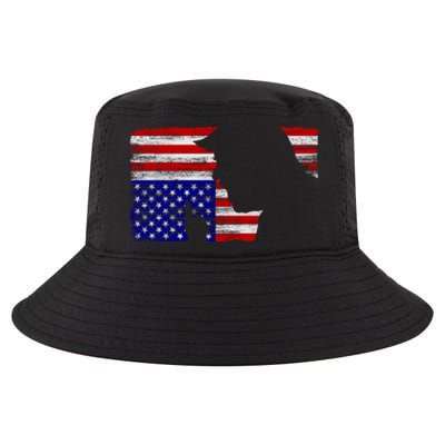 Upside Down American Flag President Donald Trump Gift Cool Comfort Performance Bucket Hat