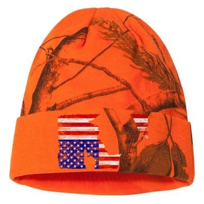 Upside Down American Flag President Donald Trump Gift Kati Licensed 12" Camo Beanie