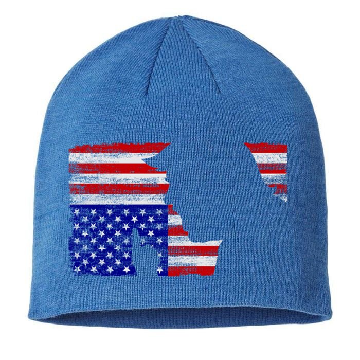 Upside Down American Flag President Donald Trump Gift Sustainable Beanie