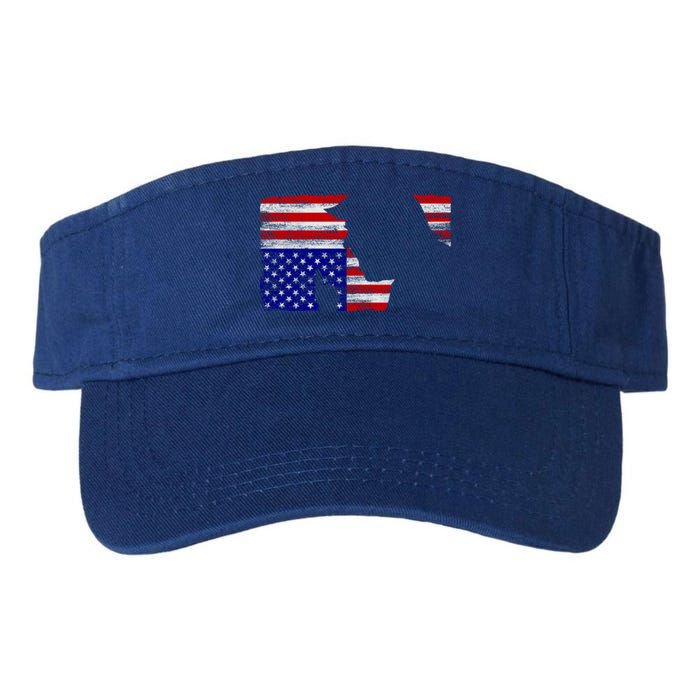 Upside Down American Flag President Donald Trump Gift Valucap Bio-Washed Visor