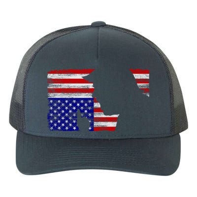 Upside Down American Flag President Donald Trump Gift Yupoong Adult 5-Panel Trucker Hat