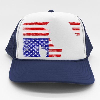 Upside Down American Flag President Donald Trump Gift Trucker Hat