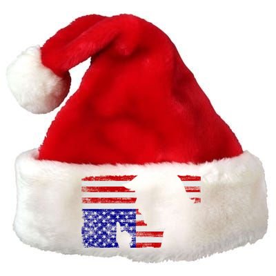 Upside Down American Flag President Donald Trump Gift Premium Christmas Santa Hat