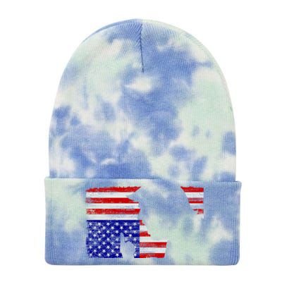 Upside Down American Flag President Donald Trump Gift Tie Dye 12in Knit Beanie