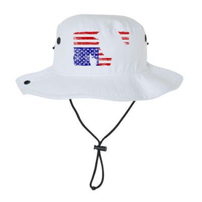 Upside Down American Flag President Donald Trump Gift Legacy Cool Fit Booney Bucket Hat