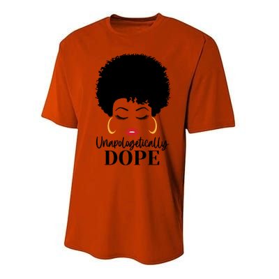 Unapologetically Dope Afro Black (2) Gift Performance Sprint T-Shirt