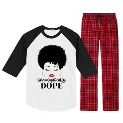 Unapologetically Dope Afro Black (2) Gift Raglan Sleeve Pajama Set