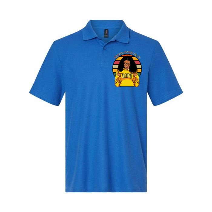 Unapologetically Dope Afro Pride Black History Month Gift Softstyle Adult Sport Polo