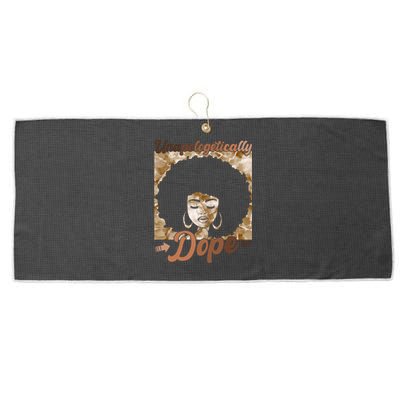 Unapologetically Dope Afro Black History Juneteenth Gift Large Microfiber Waffle Golf Towel