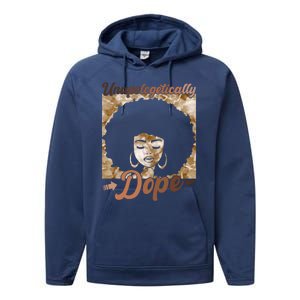 Unapologetically Dope Afro Black History Juneteenth Gift Performance Fleece Hoodie