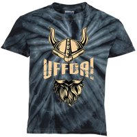 Uff Da American Norwegian Quote Roots Viking Helmet Beard Kids Tie-Dye T-Shirt