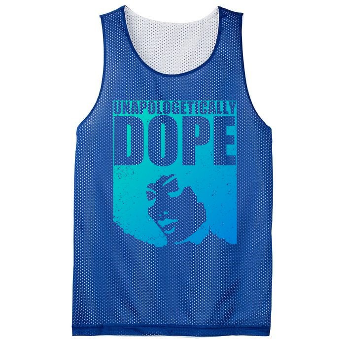 Unapologetically Dope Afro Melanin Black History Month Gift Mesh Reversible Basketball Jersey Tank