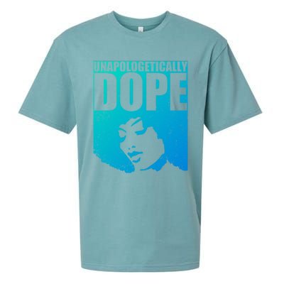 Unapologetically Dope Afro Melanin Black History Month Gift Sueded Cloud Jersey T-Shirt