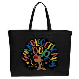 Unapologetically Dope Afro Words Black History Month Gift Cotton Canvas Jumbo Tote