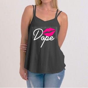 Unapologetically Dope Afro Words For Proud And Strong Funny Gift Women's Strappy Tank