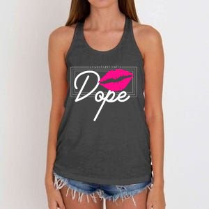 Unapologetically Dope Afro Words For Proud And Strong Funny Gift Women's Knotted Racerback Tank